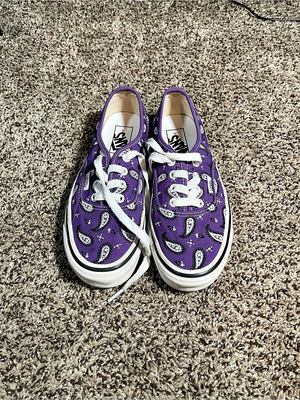 Vans Authentic 44 DX Cosmic Rodeo Purple Paisley Sneakers Size 7.5